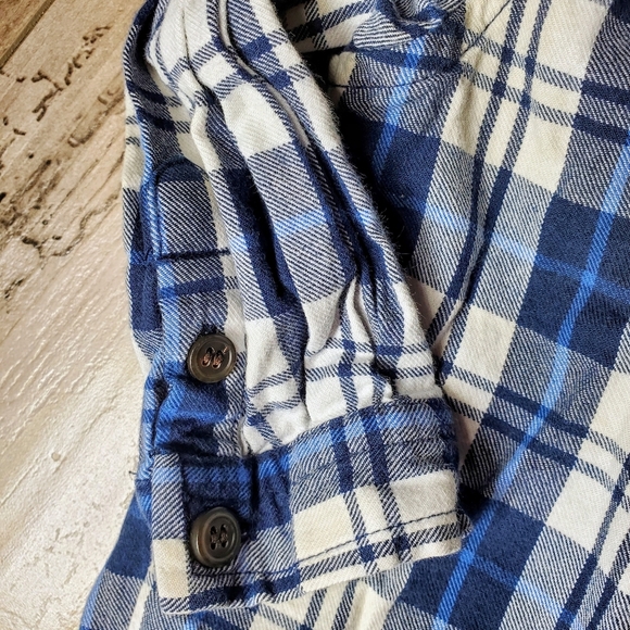 Koala Kids Blue White 100% Cotton Plaid Button Down Shirt Baby Toddler Boy 18m - Picture 8 of 10